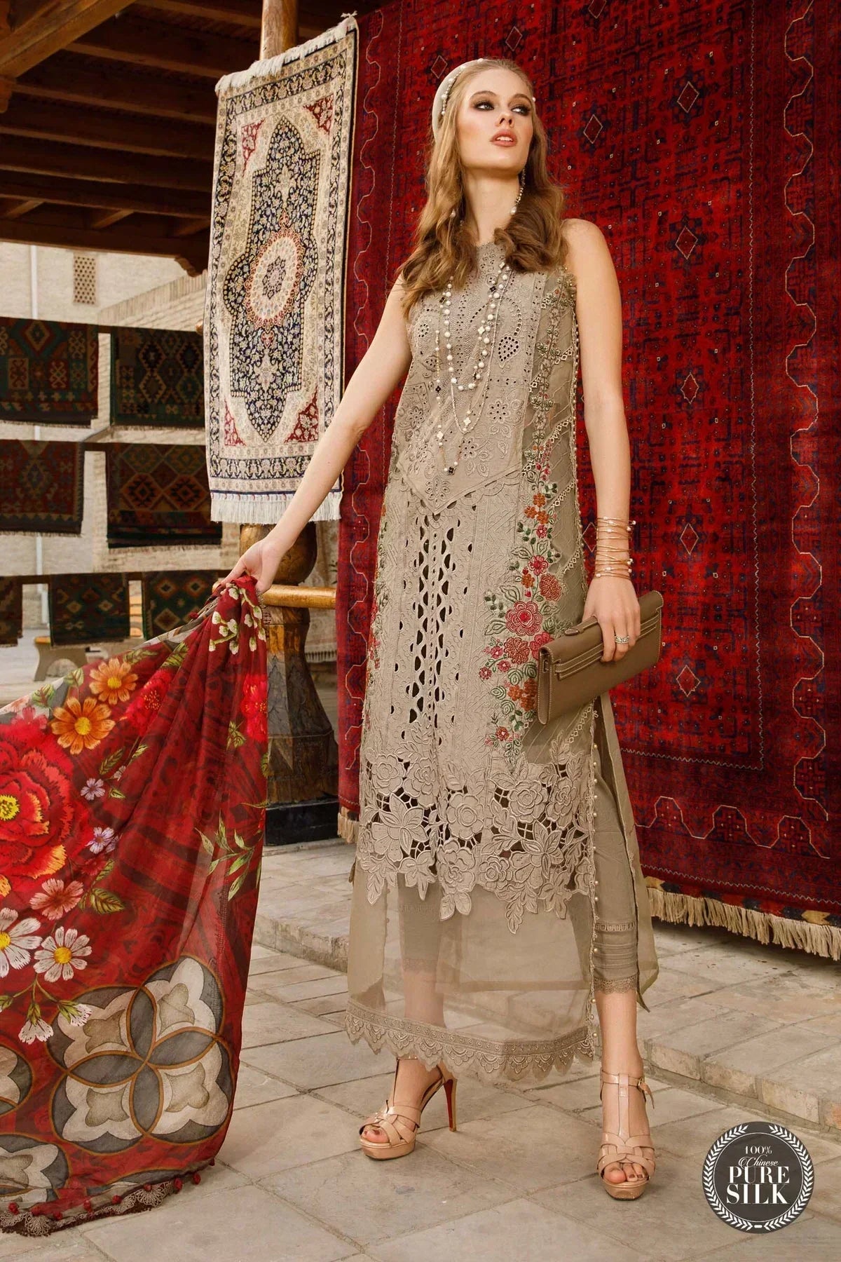 Maria B | Luxury Lawn | D-2313-A - by - Libasekhas UK - Registered Vendor of : Maria B - 100% Original Designer Dresss