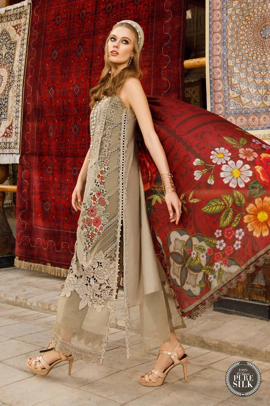 Maria B | Luxury Lawn | D-2313-A - by - Libasekhas UK - Registered Vendor of : Maria B - 100% Original Designer Dresss