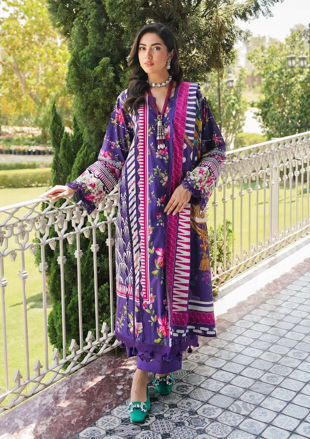 Elaf Premium | Printed Collection 24 | EEP-02B - Bloomie - by - Libasekhas UK - Registered Vendor of : Elaf Premium - 100% Original Designer Dresss