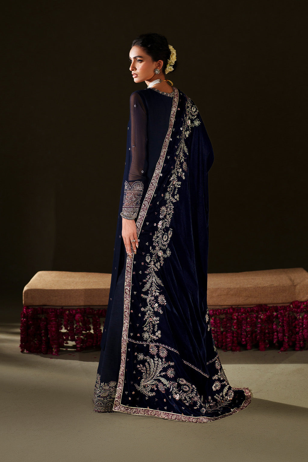Iznik | Velvet 25 | IV-76 Embroidered Velvet - by Libasekhas UK - Registered Vendor of : Iznik - 100% Original Designer Dress