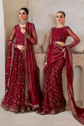 Iznik | Chinnon Chiffon | CC-49 Embroidered Net - by - Libasekhas UK - Registered Vendor of : Iznik - 100% Original Designer Dresss