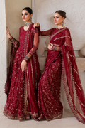 Iznik | Chinnon Chiffon | CC-49 Embroidered Net - by - Libasekhas UK - Registered Vendor of : Iznik - 100% Original Designer Dresss