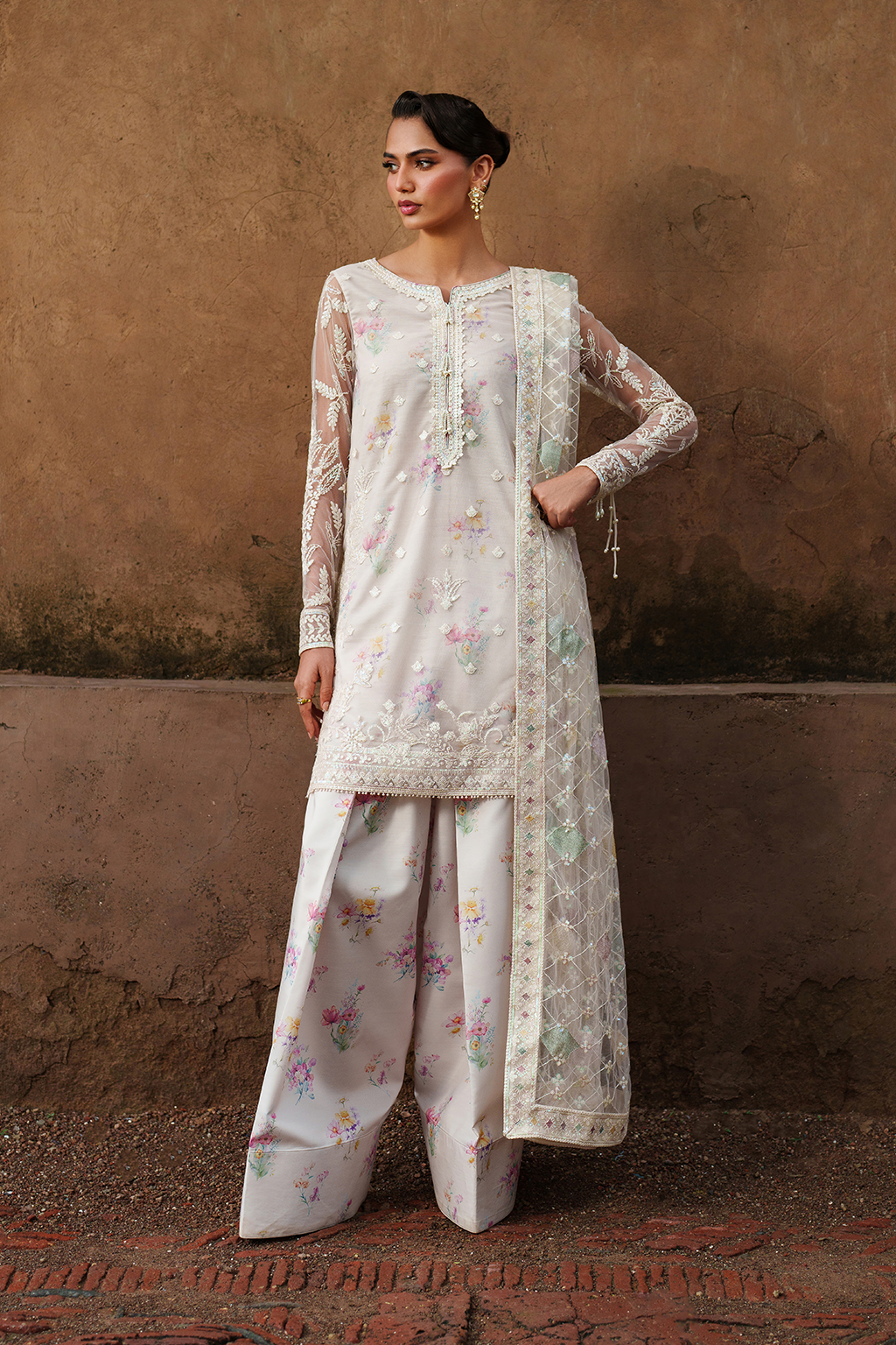 Iznik | Festive Formal | UE-534 Embroidered Net - by Libasekhas UK - Registered Vendor of : Iznik - 100% Original Designer Dress