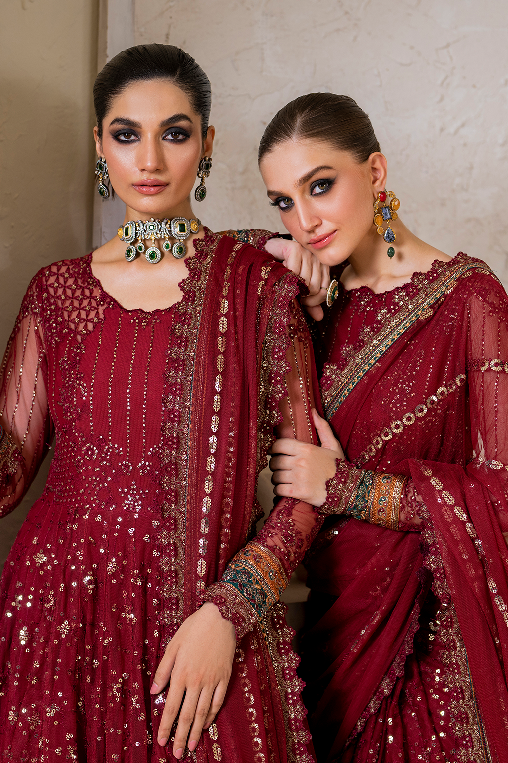 Iznik | Chinnon Chiffon | CC-49 Embroidered Net - by - Libasekhas UK - Registered Vendor of : Iznik - 100% Original Designer Dresss
