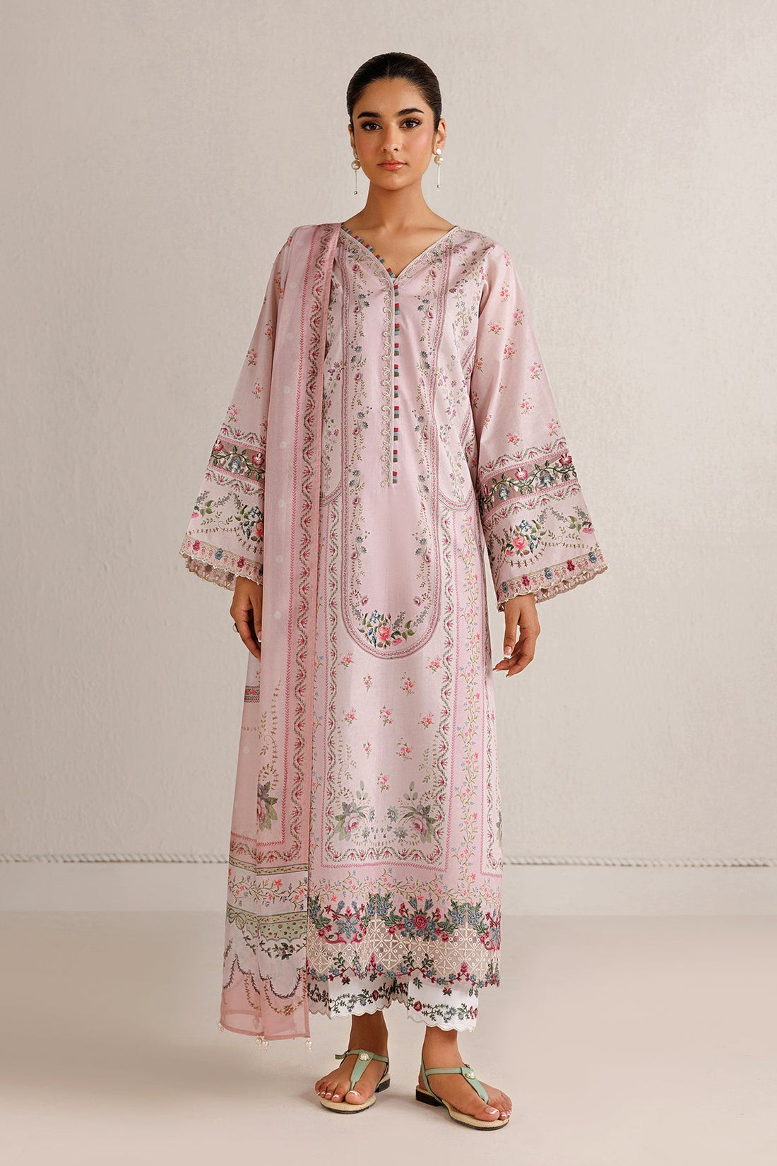 Baroque | Luxury Summer Pret |  UF-4513 - by Libasekhas UK - Registered Vendor of : Baroque - 100% Original Designer Dress