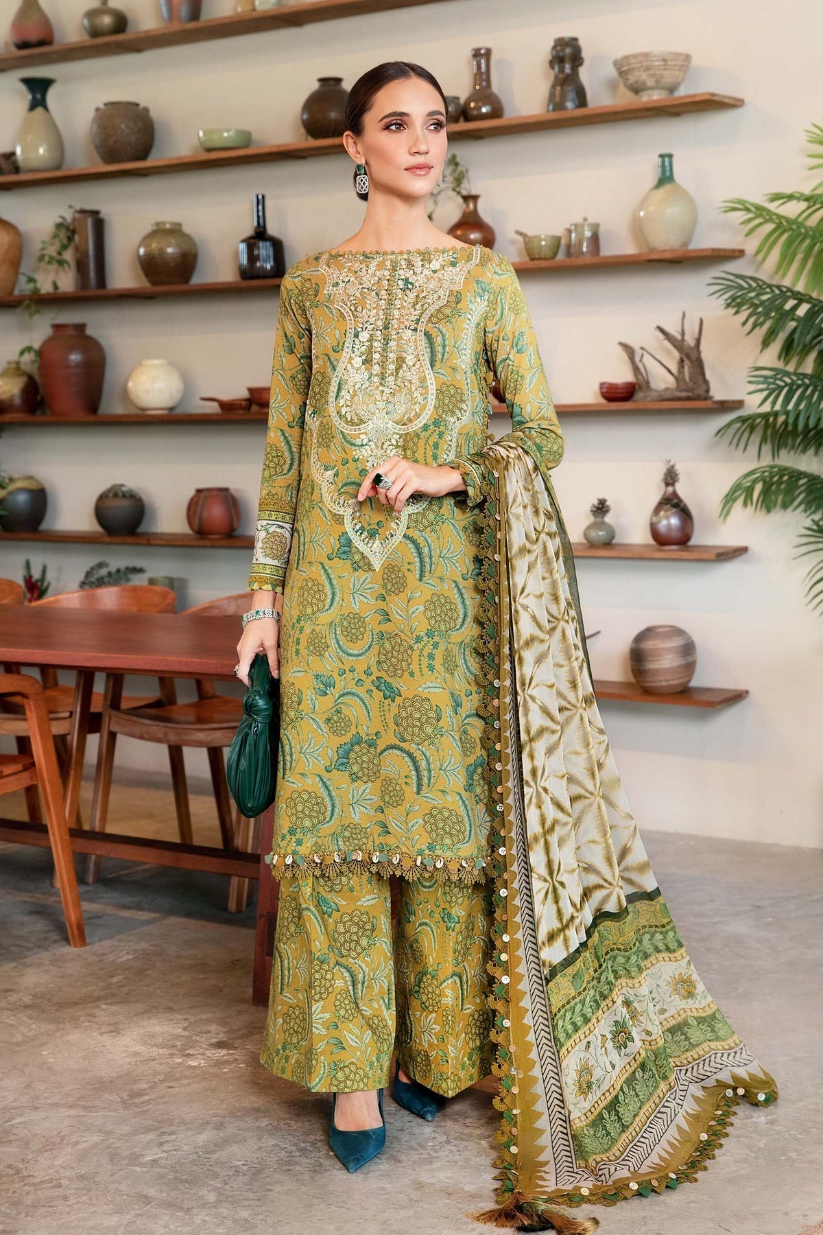 Maria B | M Prints 25 | MPT-2513-B - by - Libasekhas UK - Registered Vendor of : Maria B - 100% Original Designer Dresss
