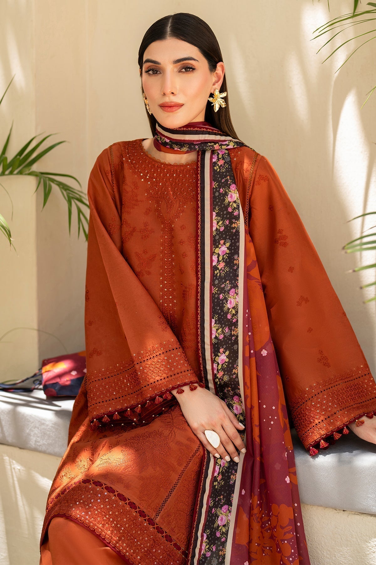 Jazmin | Irish Lawn SS 24 | D5 - by - Libasekhas UK - Registered Vendor of : Jazmin - 100% Original Designer Dresss