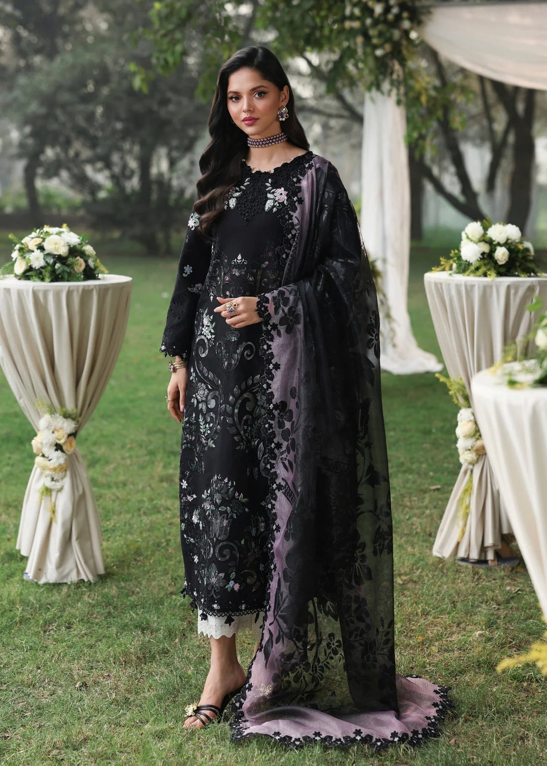 Sardinia | Tales of Petals | MIDNIGHT BLOOM - by Libasekhas UK - Registered Vendor of : Sardinia - 100% Original Designer Dress