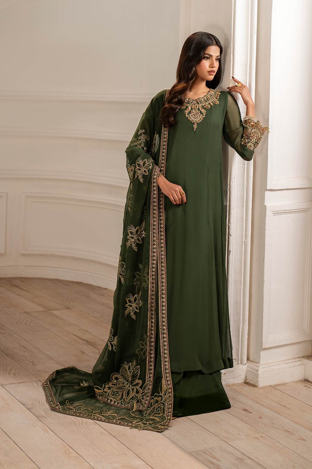 Iznik I Festive Formal I UE-416 Embroidered Chiffon - by Libasekhas UK - Registered Vendor of : Iznik - 100% Original Designer Dress