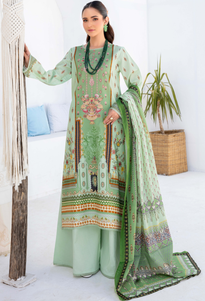 Humdum | Saira Bano Lawn 24 | D02 - by - Libasekhas UK - Registered Vendor of : HumDum - 100% Original Designer Dresss