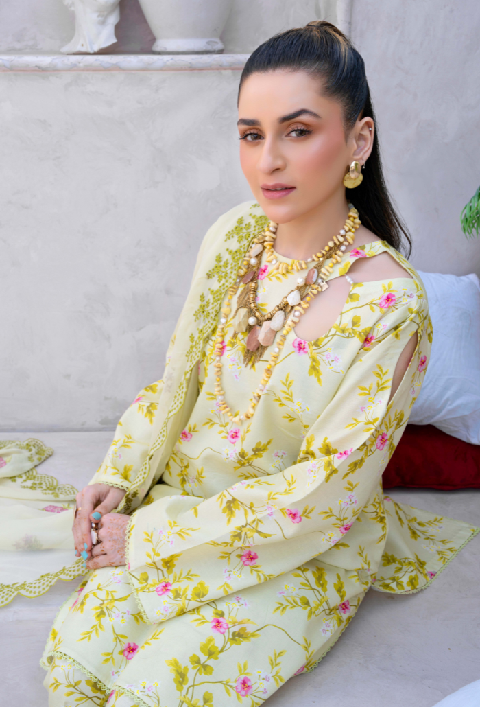 Humdum | Gardenia Lawn 24 | PLG 3 - D07 - by - Libasekhas UK - Registered Vendor of : HumDum - 100% Original Designer Dresss