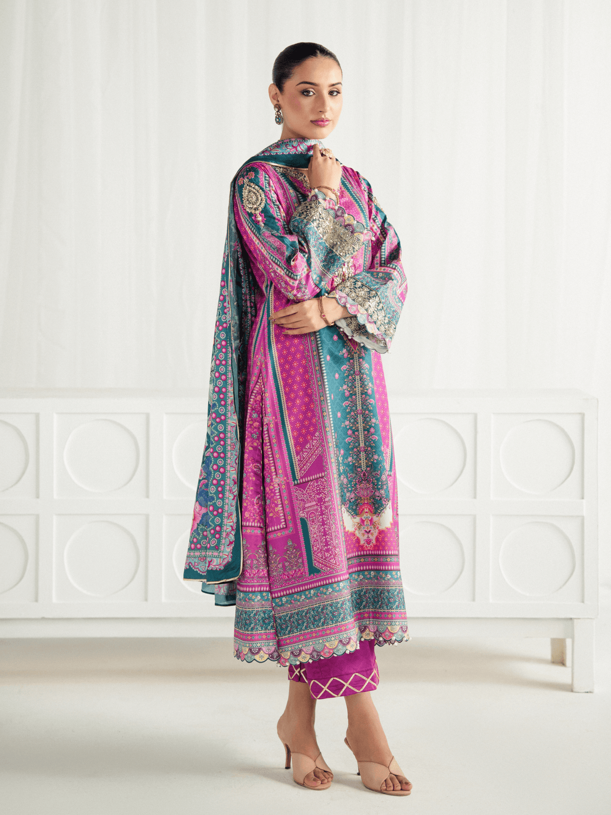 Gulaal | Aira Printed Silk | Zeal - by Libasekhas UK - Registered Vendor of : Gulaal - 100% Original Designer Dress