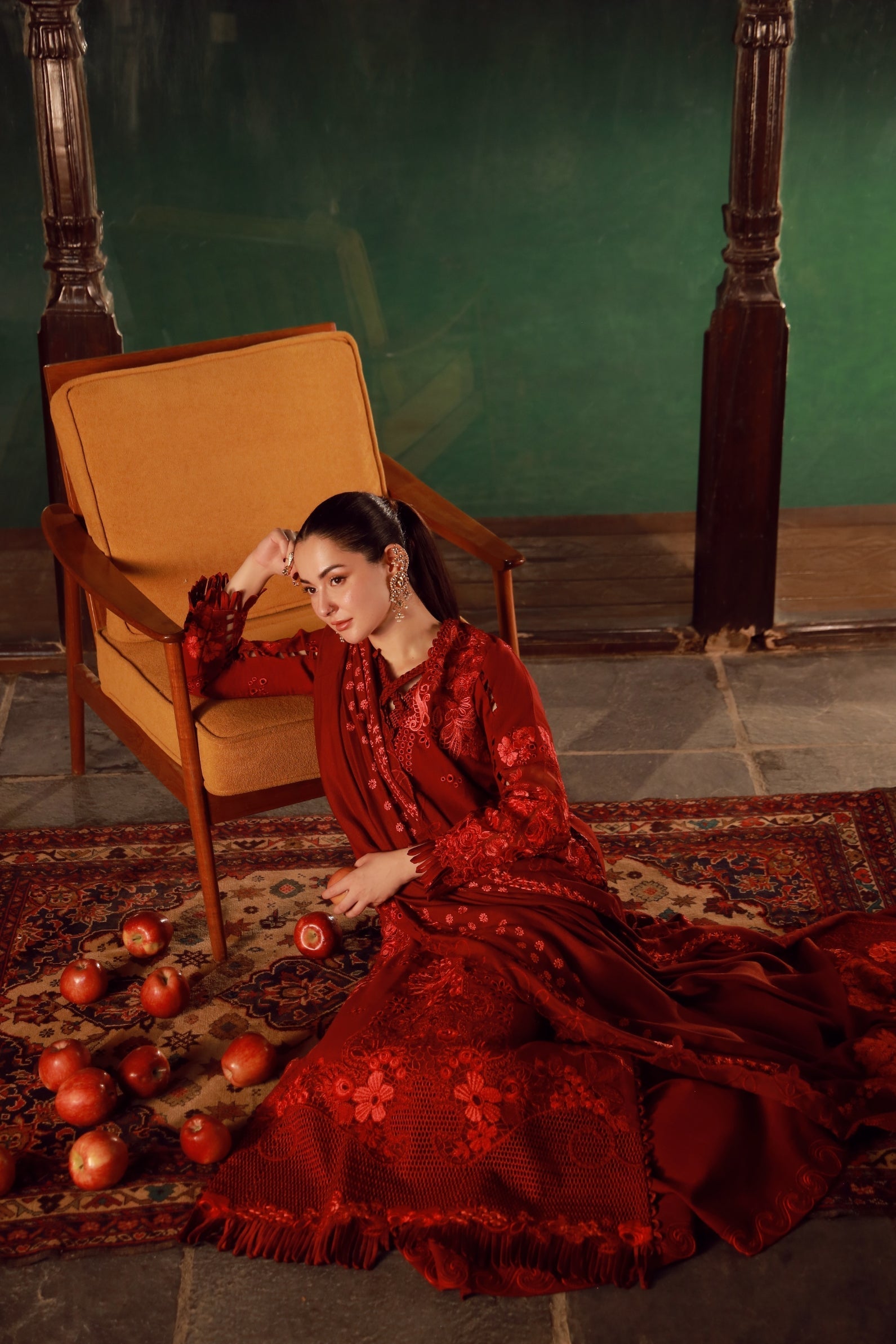 Maryam Hussain | Winter Shawl 25 | Riya - by Libasekhas UK - Registered Vendor of : Maryam Hussain - 100% Original Designer Dress