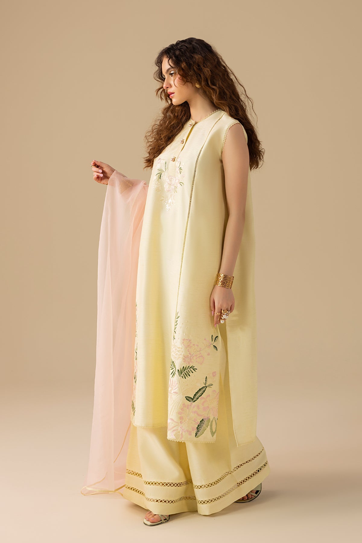 Erum Khan | Lillia Summer Edit | Butter Daze - by - Libasekhas UK - Registered Vendor of : Erum Khan - 100% Original Designer Dresss