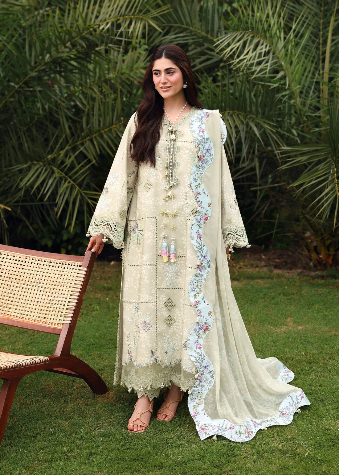 Sardinia | Embroidered Lawn Edit 26 | Monsoon Sage - by Libasekhas UK - Registered Vendor of : Sardinia - 100% Original Designer Dress