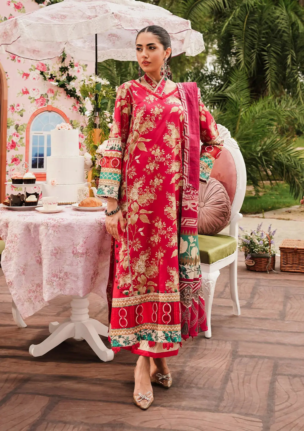 Elaf Premium | Printed Collection 24 | EEP-04A - Flores de Amor - by - Libasekhas UK - Registered Vendor of : Elaf Premium - 100% Original Designer Dresss