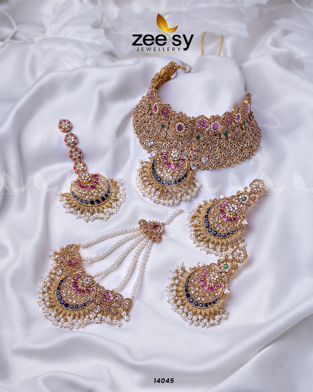 Mughal Queen's Bridal Set - by - Libasekhas UK - Registered Vendor of : Zeesy - 100% Original Designer Dresss