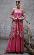 Threads and Motifs | Formal Dresses 25 | NET EMBROIDERED JAKCET WITH MAXI - by Libasekhas UK - Registered Vendor of : Threads and Motifs - 100% Original Designer Dress