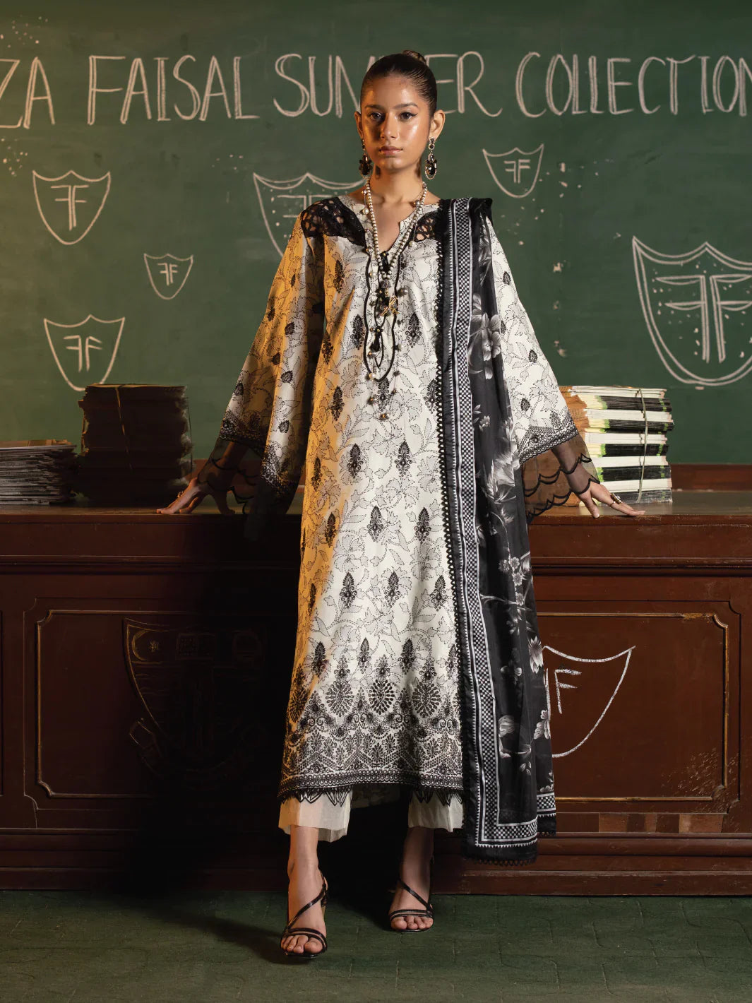 Faiza Faisal | Maya Luxury Lawn | Deniz - by - Libasekhas UK - Registered Vendor of : Faiza Faisal - 100% Original Designer Dresss