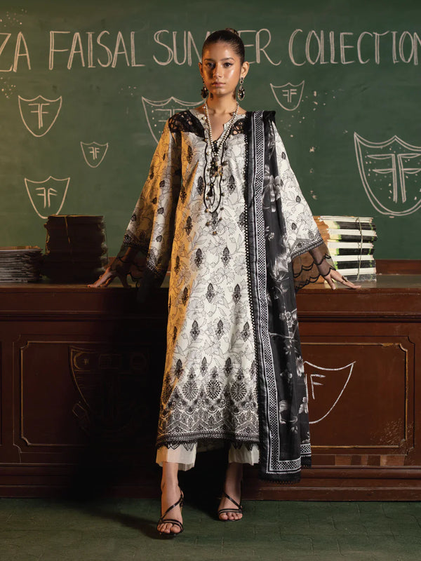 Faiza Faisal | Maya Luxury Lawn | Deniz - by - Libasekhas UK - Registered Vendor of : Faiza Faisal - 100% Original Designer Dresss