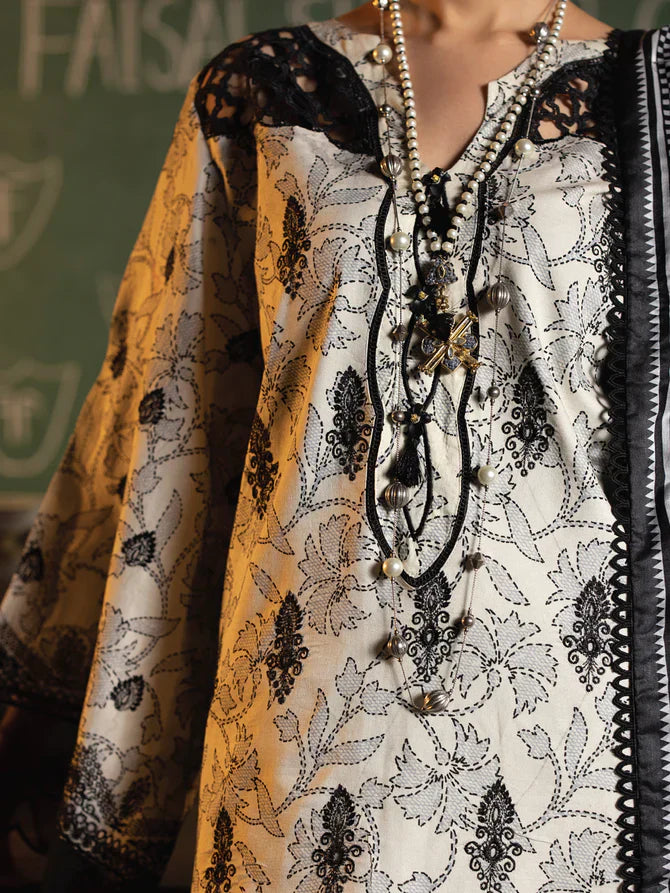 Faiza Faisal | Maya Luxury Lawn | Deniz - by - Libasekhas UK - Registered Vendor of : Faiza Faisal - 100% Original Designer Dresss
