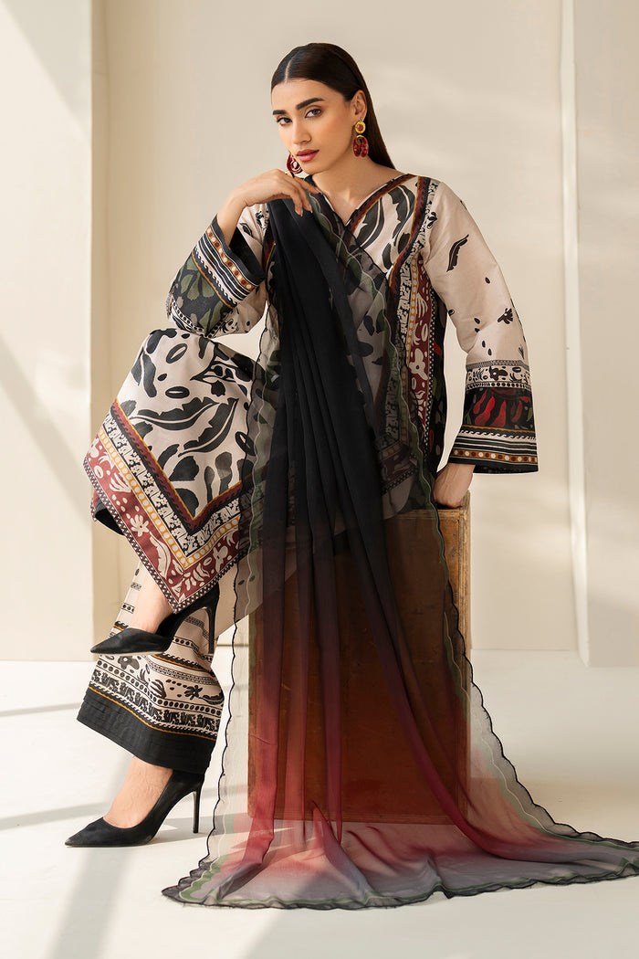 Baroque | Luxury Pret Summer | UF-4199 - by Libasekhas UK - Registered Vendor of : Baroque - 100% Original Designer Dress