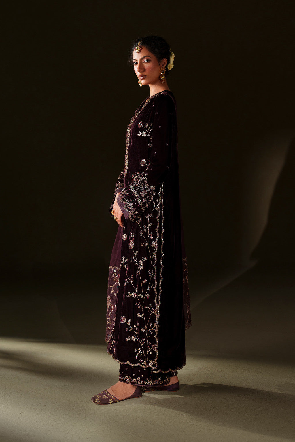 Iznik | Velvet 25 | IV-70 Embroidered Velvet - by Libasekhas UK - Registered Vendor of : Iznik - 100% Original Designer Dress