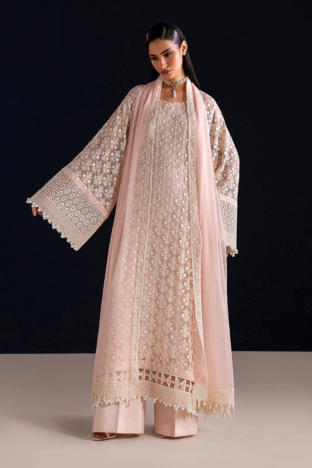 Baroque | Formals Collection | EMBROIDERED CHIFFON UF-4533 - by Libasekhas UK - Registered Vendor of : Baroque - 100% Original Designer Dress