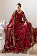 Iznik | Chinnon Chiffon | CC-49 Embroidered Net - by - Libasekhas UK - Registered Vendor of : Iznik - 100% Original Designer Dresss