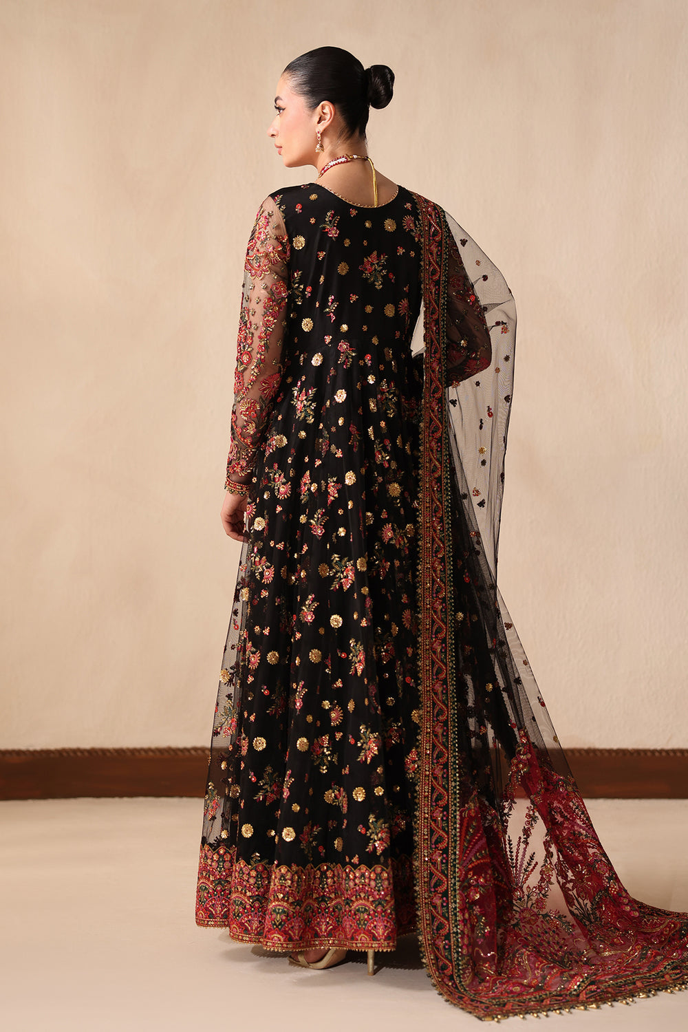 Baroque | Formals Collection | EMBROIDERED NET UF-4492 - by Libasekhas UK - Registered Vendor of : Baroque - 100% Original Designer Dress