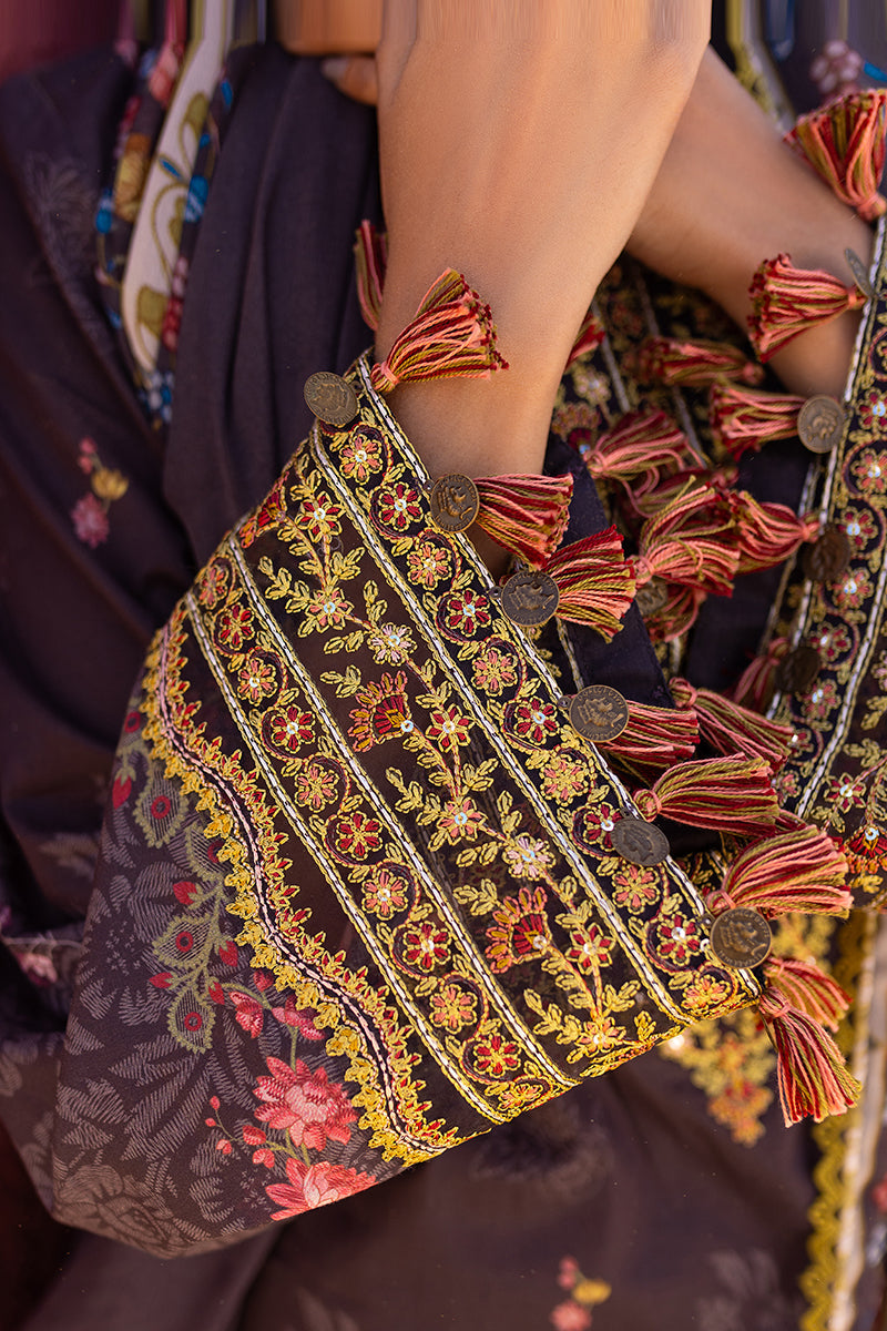 Cross Stitch | Eid Lawn 24 | GRAVEL - by - Libasekhas UK - Registered Vendor of : Cross Stitch - 100% Original Designer Dresss