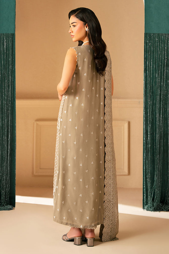 Cross Stitch | Luxe Atelier 25 | FEATHER GREY - by - Libasekhas UK - Registered Vendor of : Cross Stitch - 100% Original Designer Dresss