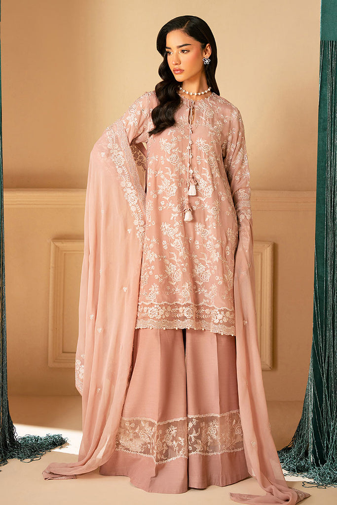 Cross Stitch | Luxe Atelier 25 | ROSY MIST - by - Libasekhas UK - Registered Vendor of : Cross Stitch - 100% Original Designer Dresss
