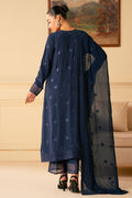 Cross Stitch | Luxe Atelier 25 | INDIGO BLUE - by - Libasekhas UK - Registered Vendor of : Cross Stitch - 100% Original Designer Dresss