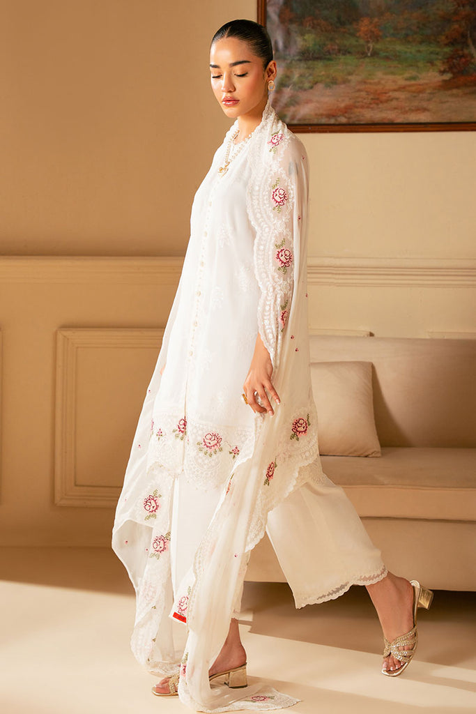 Cross Stitch | Luxe Atelier 25 | WHITE WHISPER - by - Libasekhas UK - Registered Vendor of : Cross Stitch - 100% Original Designer Dresss