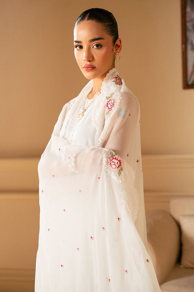 Cross Stitch | Luxe Atelier 25 | WHITE WHISPER - by - Libasekhas UK - Registered Vendor of : Cross Stitch - 100% Original Designer Dresss