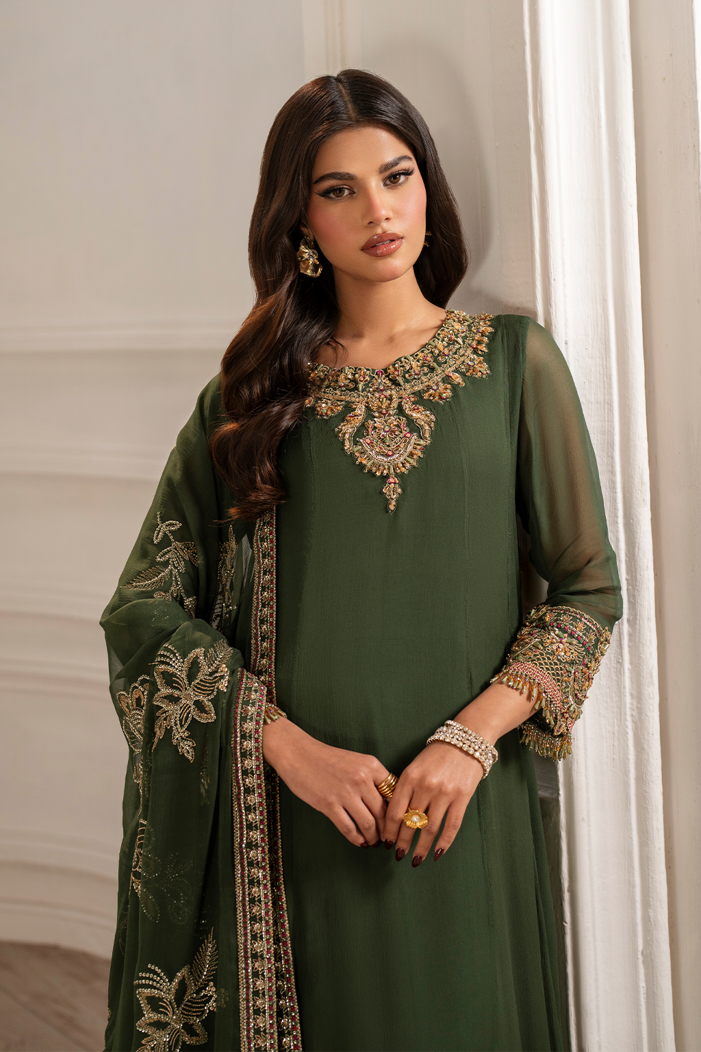 Iznik I Festive Formal I UE-416 Embroidered Chiffon - by Libasekhas UK - Registered Vendor of : Iznik - 100% Original Designer Dress