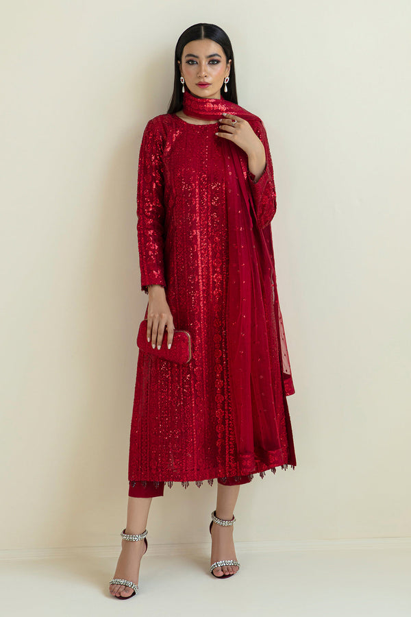 Baroque | Formals Collection | EMBROIDERED NET UF-385 - by Libasekhas UK - Registered Vendor of : Baroque - 100% Original Designer Dress
