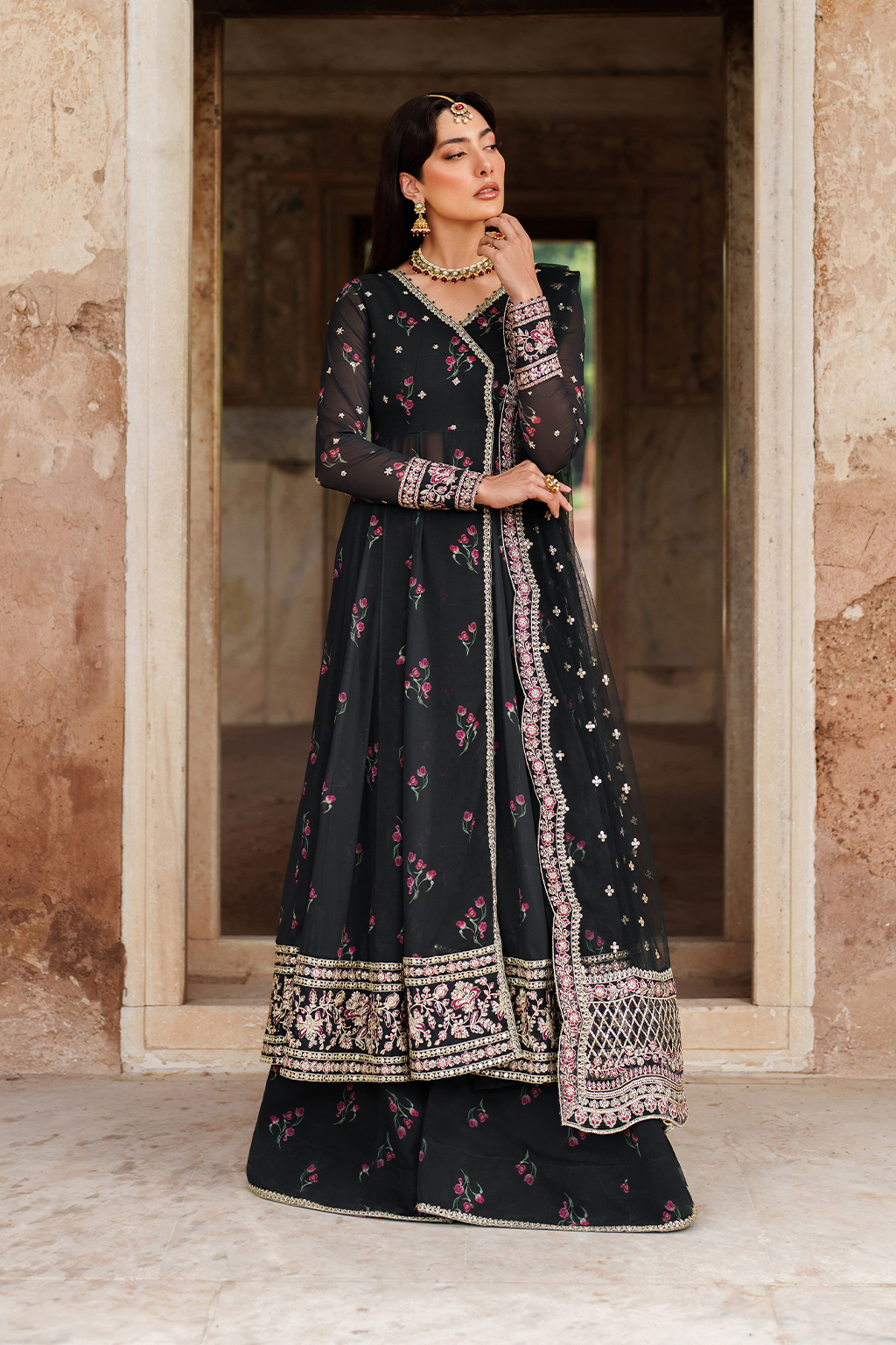 Iznik | Festive Formal | UE-550 Printed Chiffon - by Libasekhas UK - Registered Vendor of : Iznik - 100% Original Designer Dress