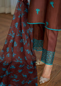 Fozia Khalid | Silk Spire | COCOA - by - Libasekhas UK - Registered Vendor of : Fozia Khalid - 100% Original Designer Dresss