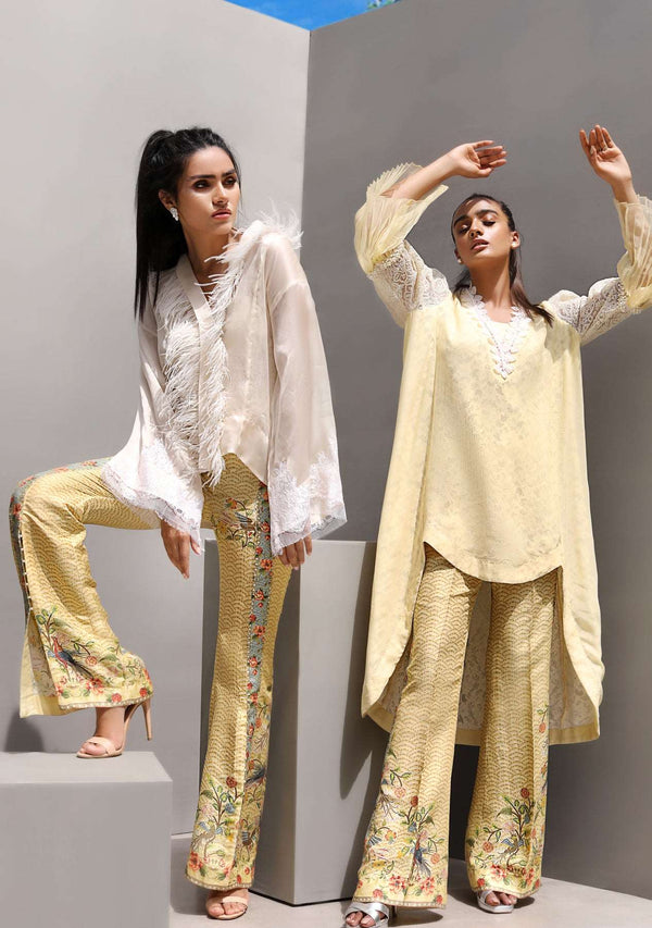 Layla Chatoor | Luxury Pret | Satin Wrap Pantstop - by Libasekhas UK - Registered Vendor of : Layla Chatoor - 100% Original Designer Dress