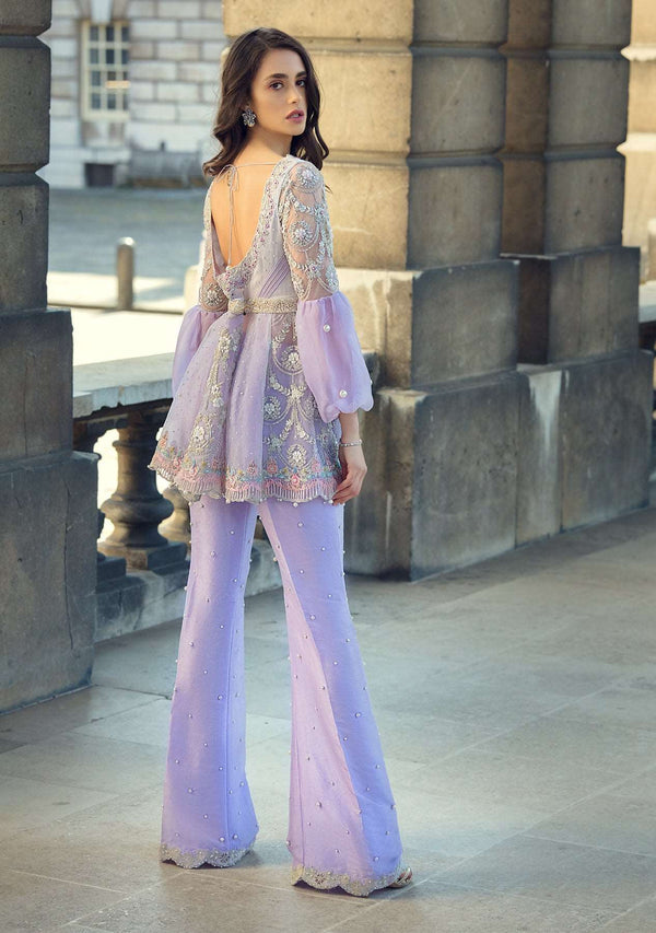 Layla Chatoor | Luxury Pret | Top With Bootcut Pants - by Libasekhas UK - Registered Vendor of : Layla Chatoor - 100% Original Designer Dress