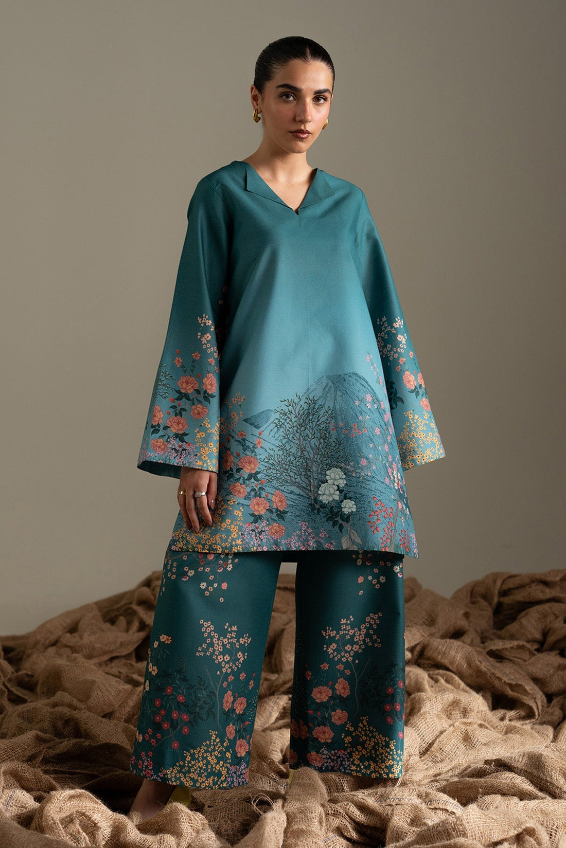 Afrozeh | Coords 25 | Frayed - by Libasekhas UK - Registered Vendor of : Afrozeh - 100% Original Designer Dress
