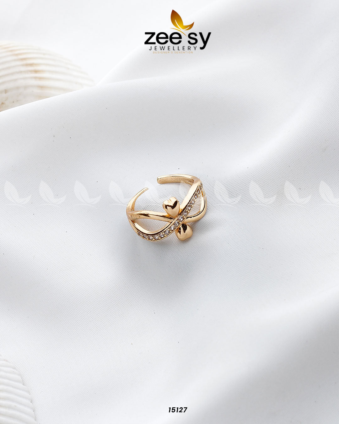 Twist Ring - by - Libasekhas UK - Registered Vendor of : Zeesy - 100% Original Designer Dresss