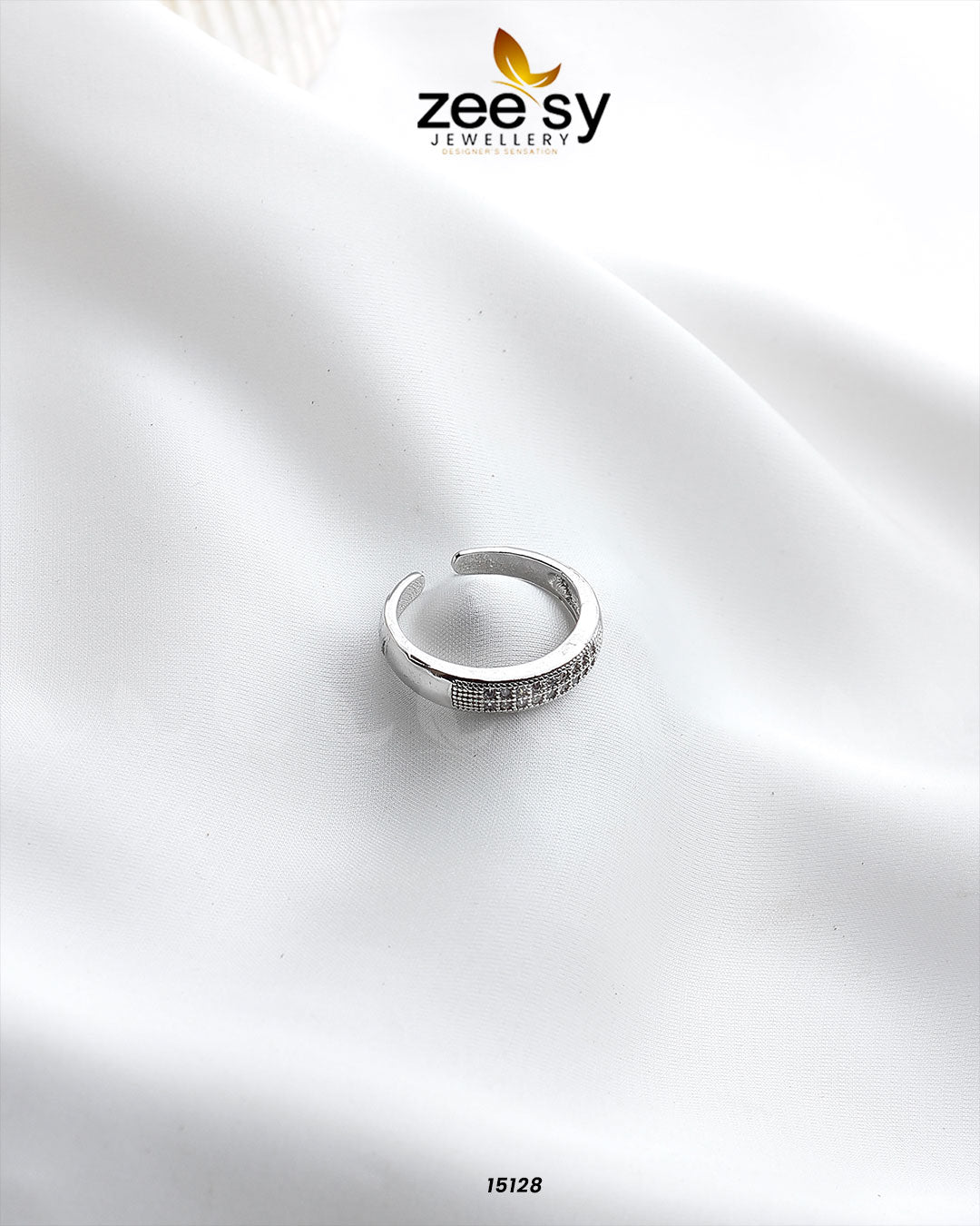 Frond Ring - by - Libasekhas UK - Registered Vendor of : Zeesy - 100% Original Designer Dresss