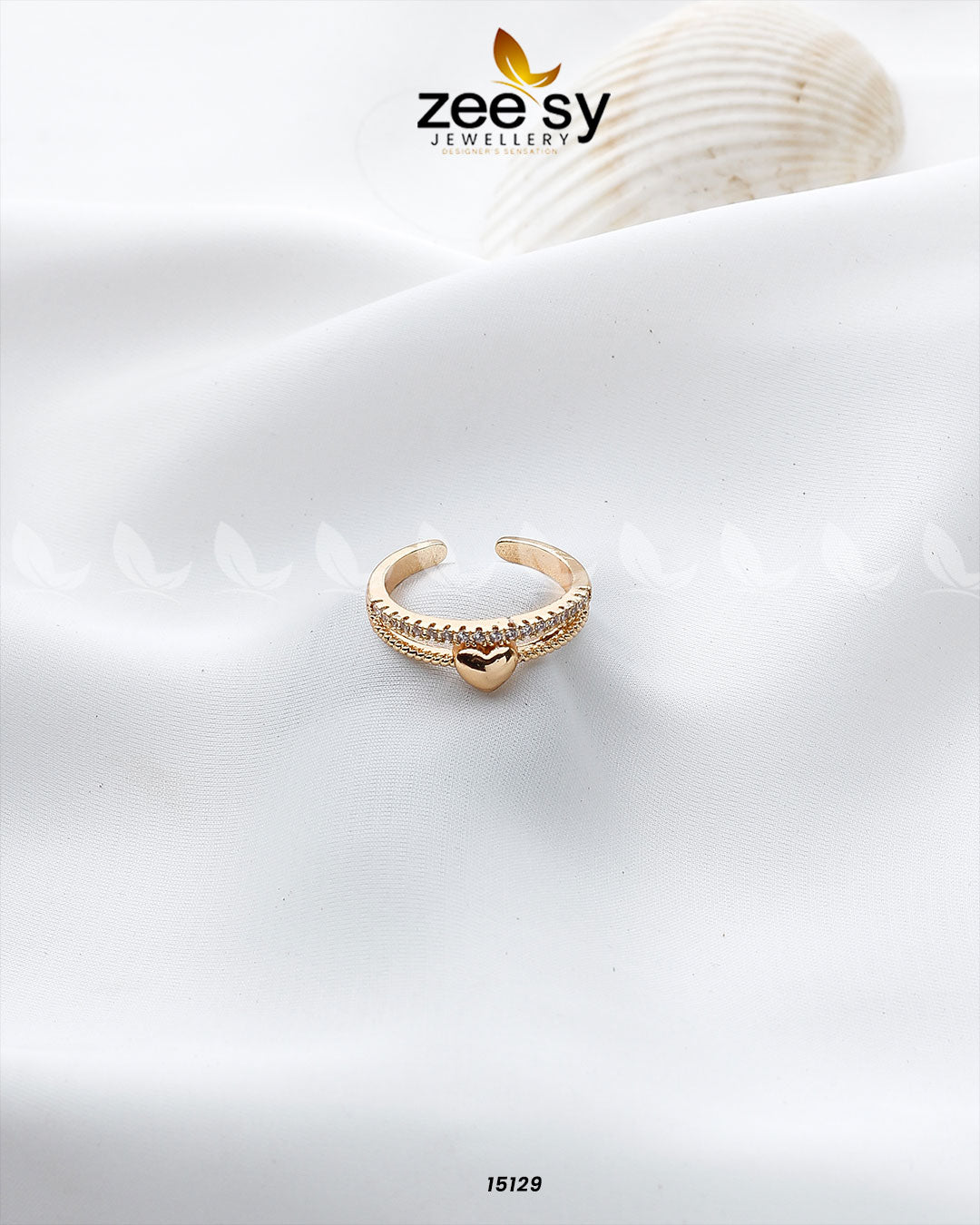 Heart Rings - by - Libasekhas UK - Registered Vendor of : Zeesy - 100% Original Designer Dresss