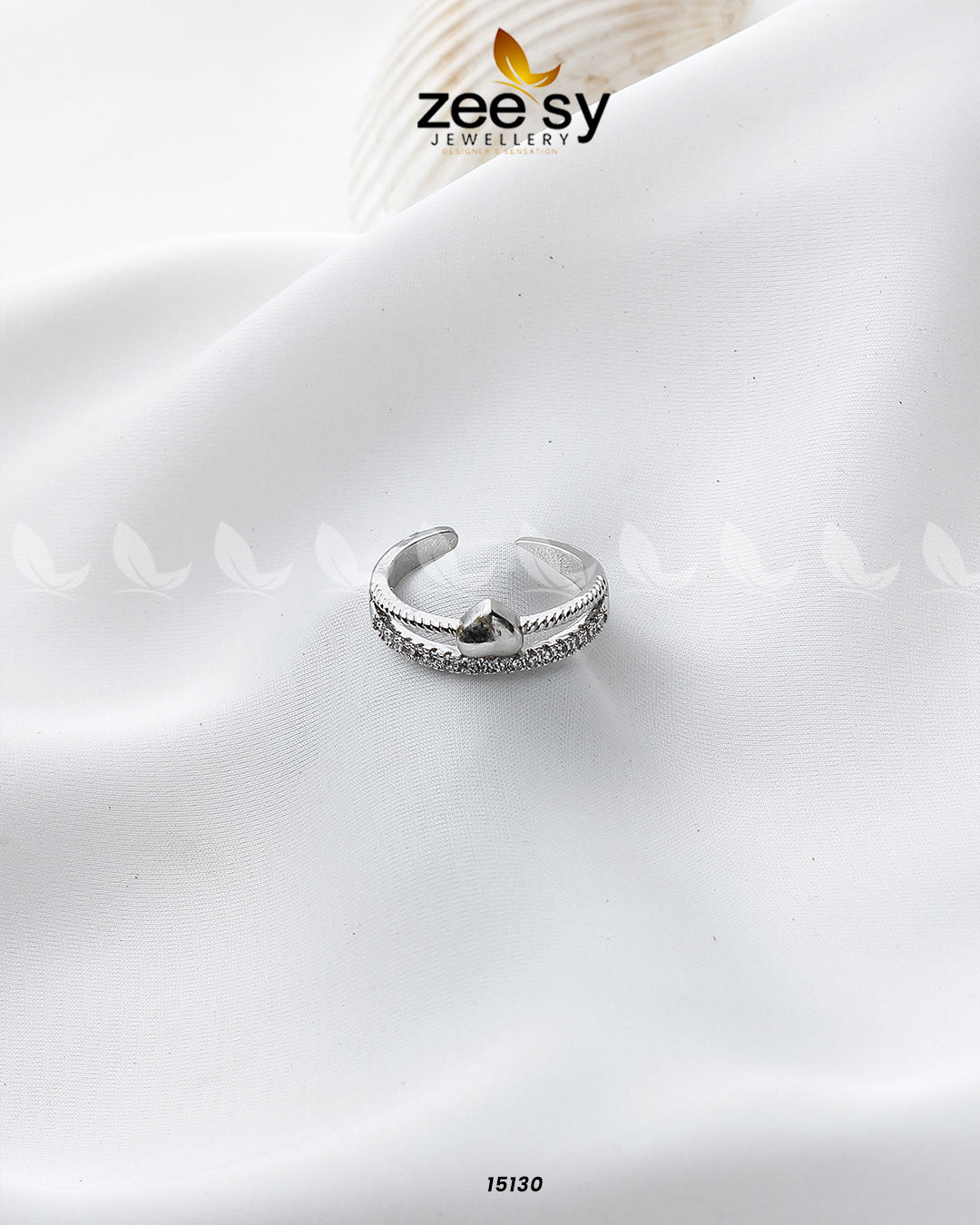 Heart Rings - by - Libasekhas UK - Registered Vendor of : Zeesy - 100% Original Designer Dresss