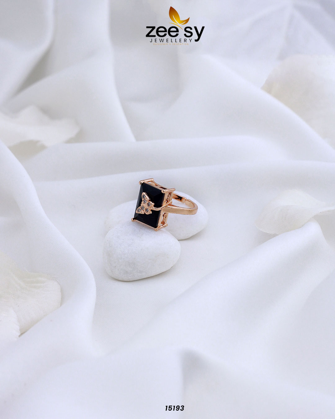 Butterfly Ring - by - Libasekhas UK - Registered Vendor of : Zeesy - 100% Original Designer Dresss
