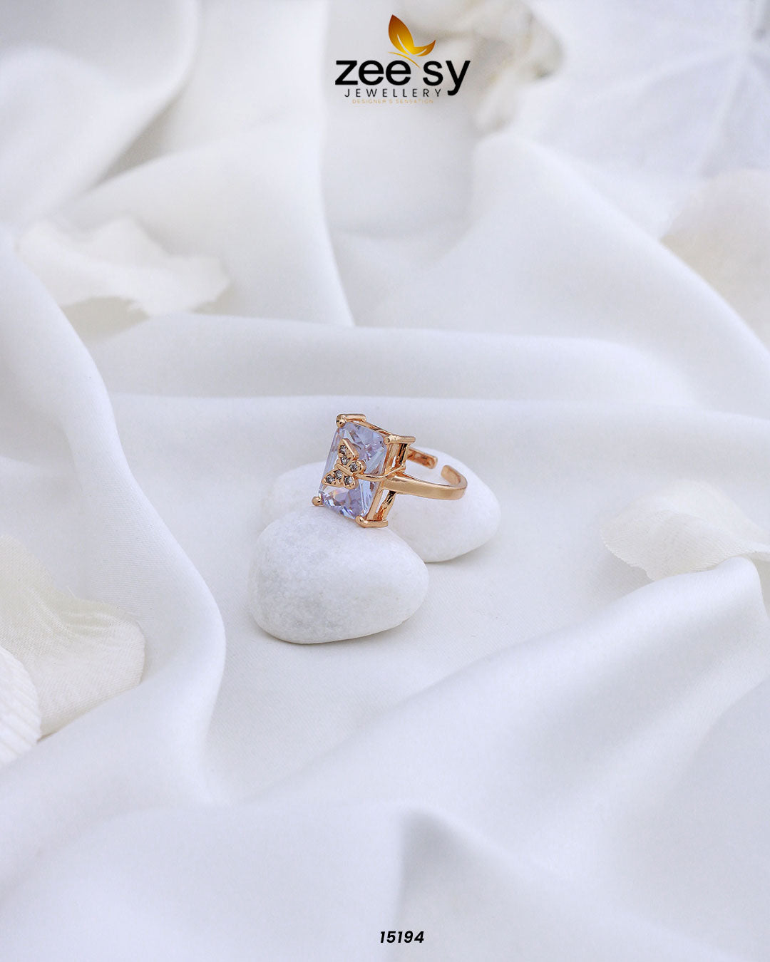 Butterfly Ring - by - Libasekhas UK - Registered Vendor of : Zeesy - 100% Original Designer Dresss