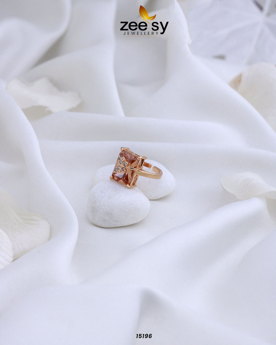 Butterfly Ring - by - Libasekhas UK - Registered Vendor of : Zeesy - 100% Original Designer Dresss
